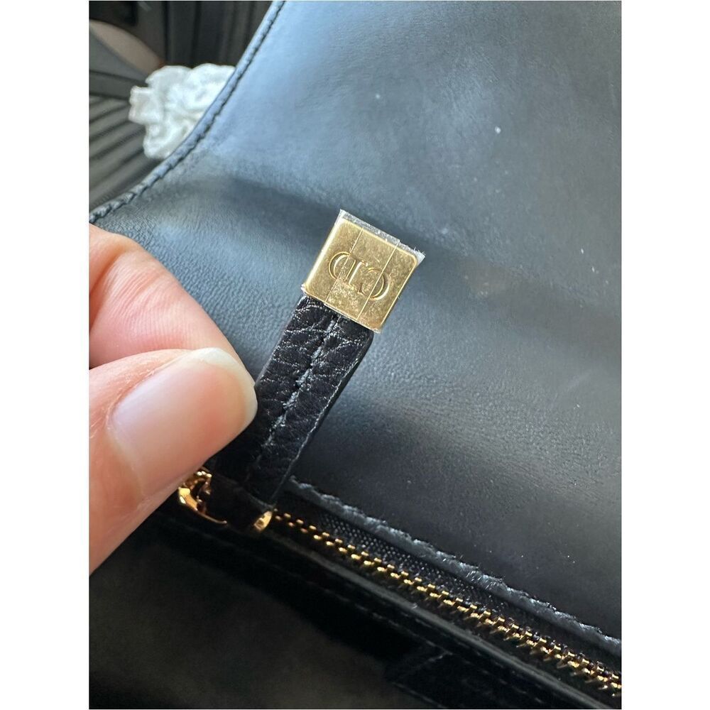 NEW Dior Caro Small Crossbody Shoulder Bag Black Gold Supple Cannage Leather - Picture 11 of 14